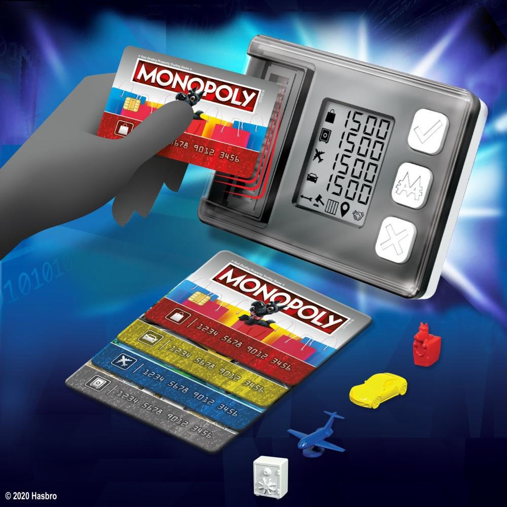 Hasbro Monopoly Super Electronic Banking - Gioco in Scatola con Lettore Elettronico, Carte di Credito e Spazi Aerei, per Famiglie e Bambini dai 8 Anni in Su