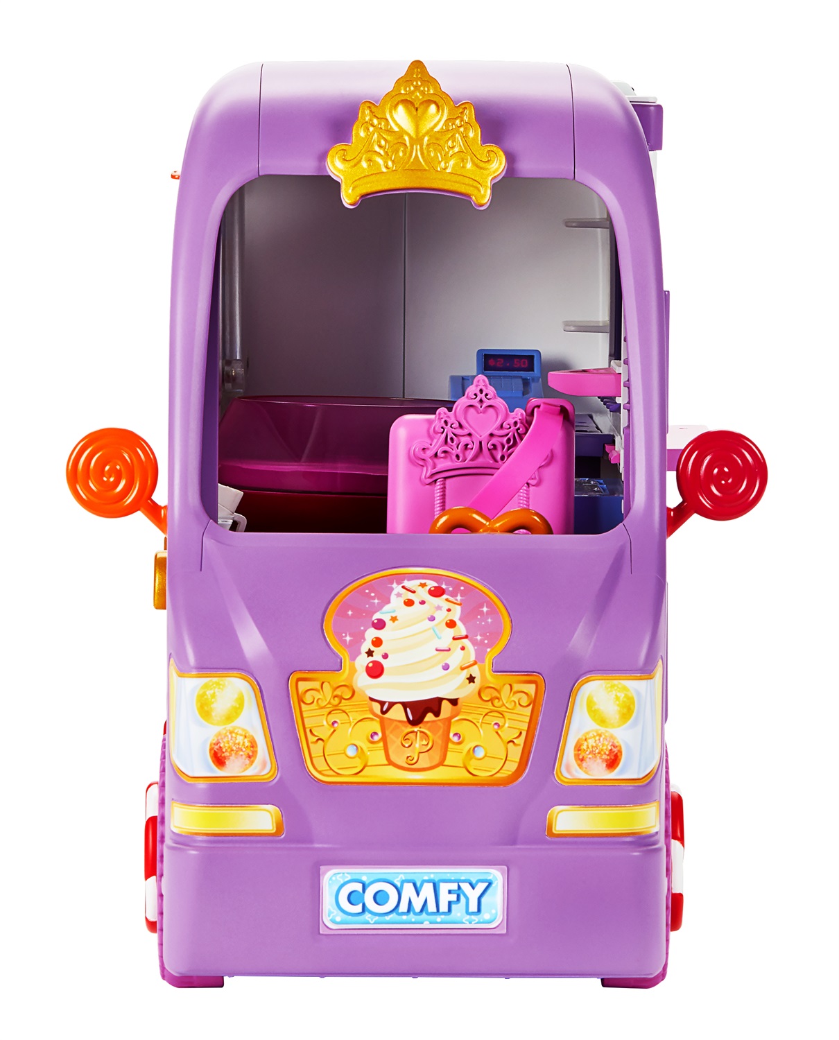 Hasbro Disney Princess Camioncino dei Gelati Comfy Squad con 16 Accessori - Camper per Bambole