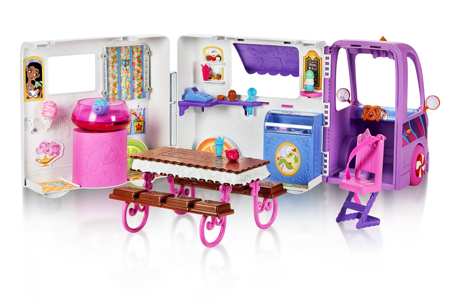 Hasbro Disney Princess Camioncino dei Gelati Comfy Squad con 16 Accessori - Camper per Bambole