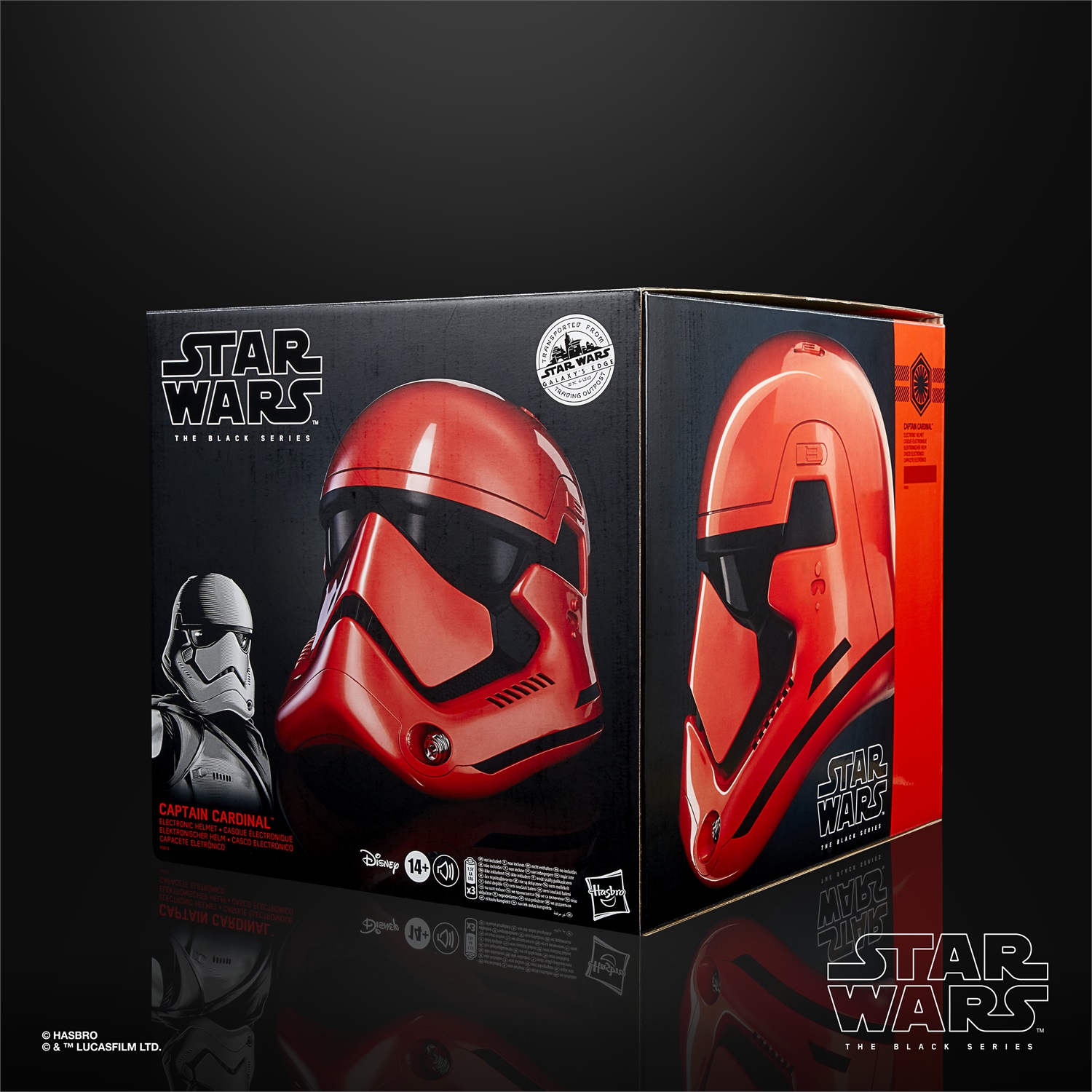 Hasbro Star Wars The Black Series Galaxy's Edge Casco Elettronico Captain Cardinal con Sintetizzatore Vocale e Design Ispirato al Film