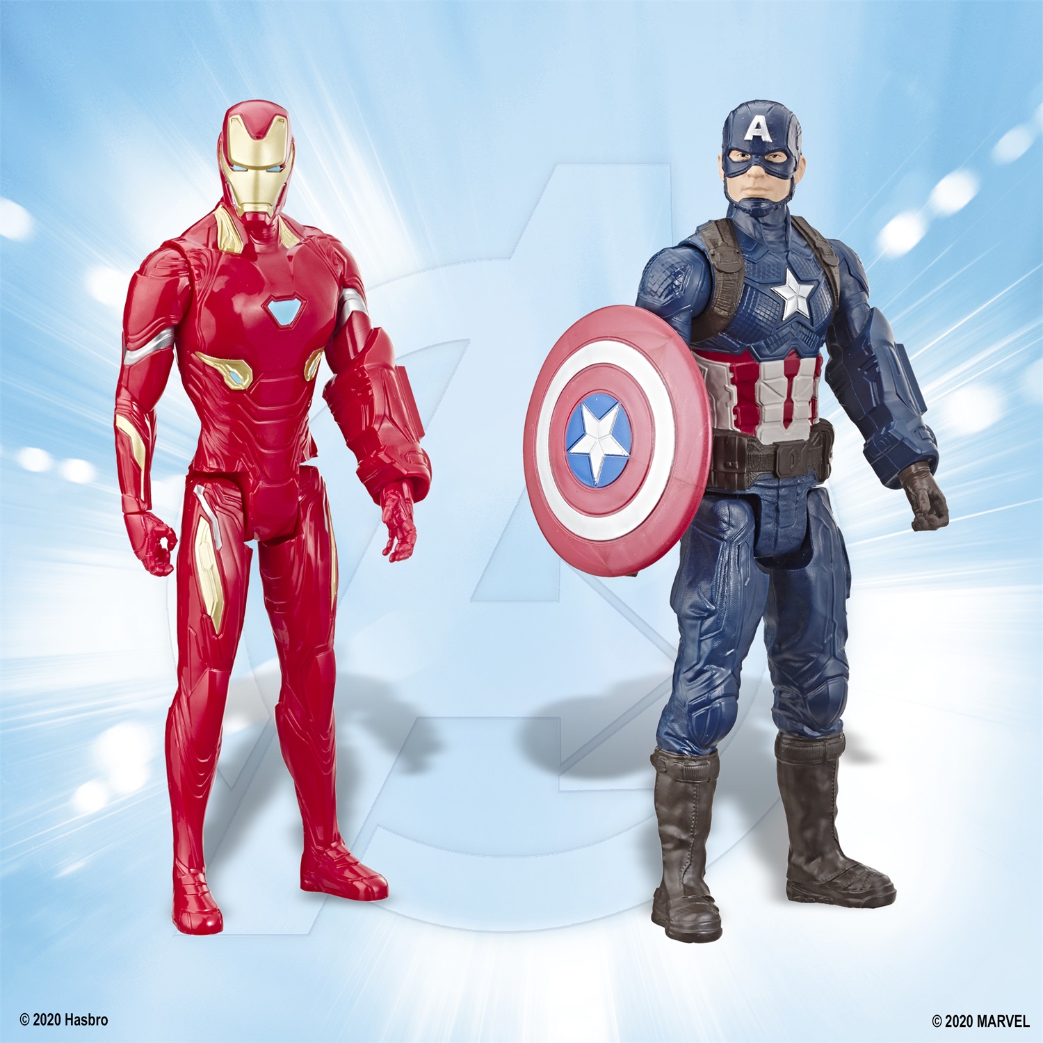 Marvel Avengers: Endgame Titan Hero Series Action Figure - Confezione da 4 con Iron Man, Capitan America, Pantera Nera e Spider di Ferro