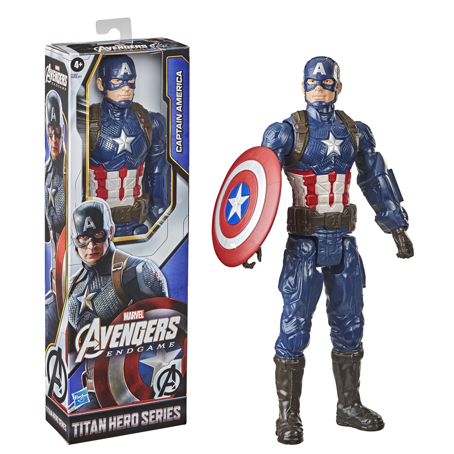 Hasbro Marvel Avengers Titan Hero Action Figure - Captain America 30 cm per Bambini dai 4 Anni in Su