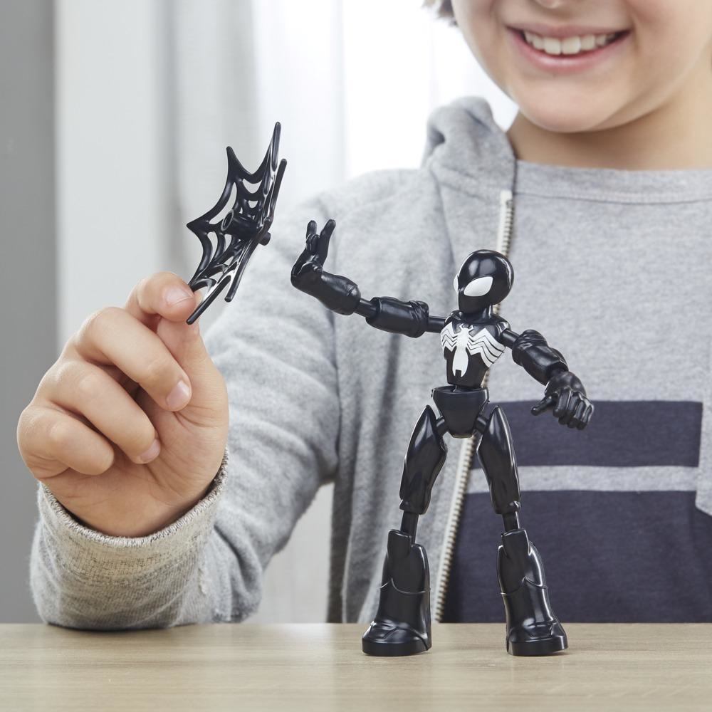 Hasbro Bend and Flex Spider-Man Tuta Nera e Doc Ock - Action Figure Flessibile da 15 cm per Bambini