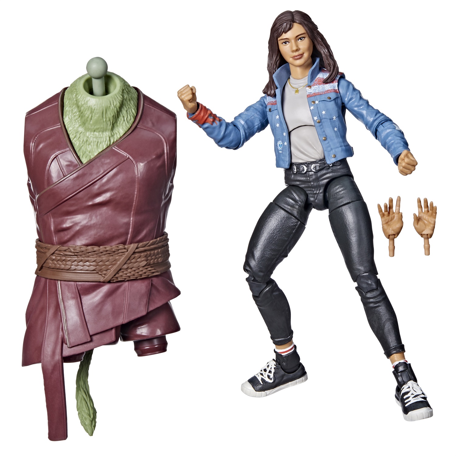 Marvel Hasbro Legends Series America Chavez 6-inch Collectible Figure - Ispirato a Doctor Strange in The Multiverse of Madness con 2 Accessori e 1 Parte Build-A-Figure