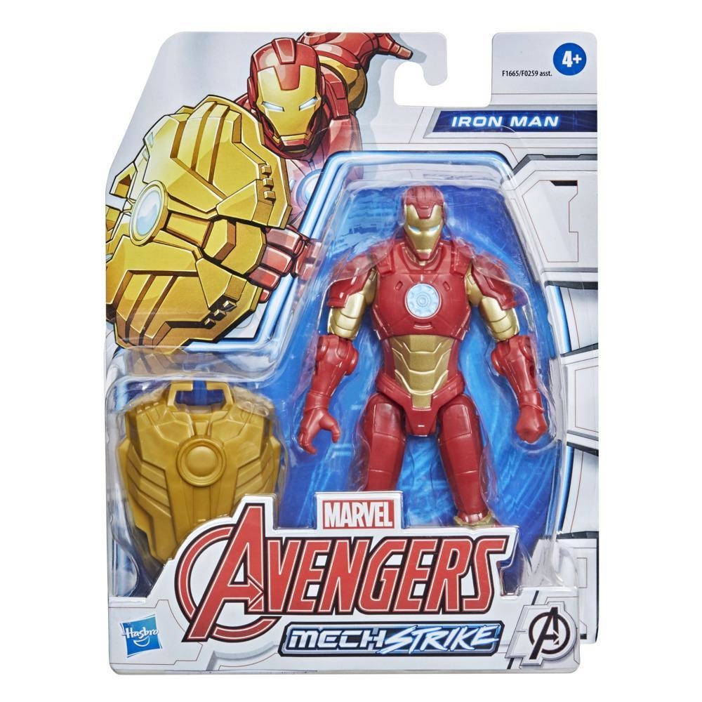 Marvel Avengers Mech Strike - Action figure di Iron Man da 15 cm con accessorio da battaglia, per bambini dai 4 anni in su