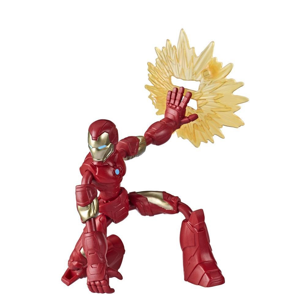 Hasbro E7870 Marvel Avengers Iron Man Bend and Flex - Figura Flessibile di 15 cm con Accessorio, per Bambini 4 anni