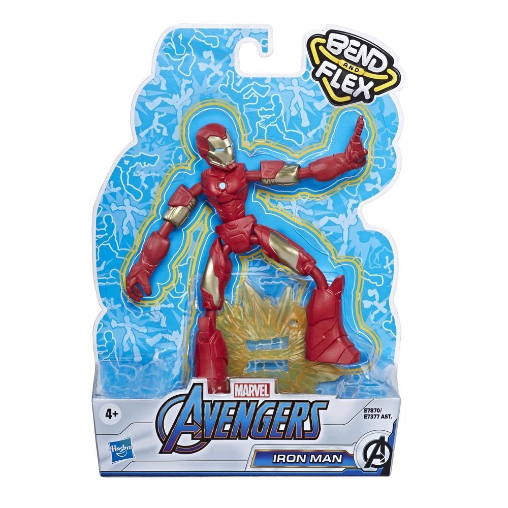 Hasbro E7870 Marvel Avengers Iron Man Bend and Flex - Figura Flessibile di 15 cm con Accessorio, per Bambini 4 anni
