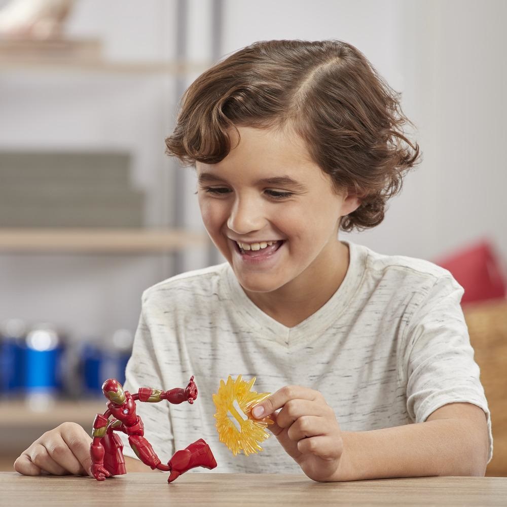 Hasbro E7870 Marvel Avengers Iron Man Bend and Flex - Figura Flessibile di 15 cm con Accessorio, per Bambini 4 anni