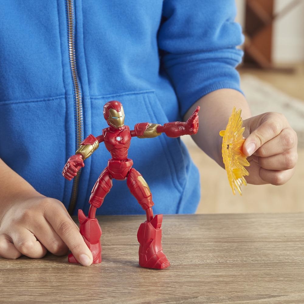 Hasbro E7870 Marvel Avengers Iron Man Bend and Flex - Figura Flessibile di 15 cm con Accessorio, per Bambini 4 anni