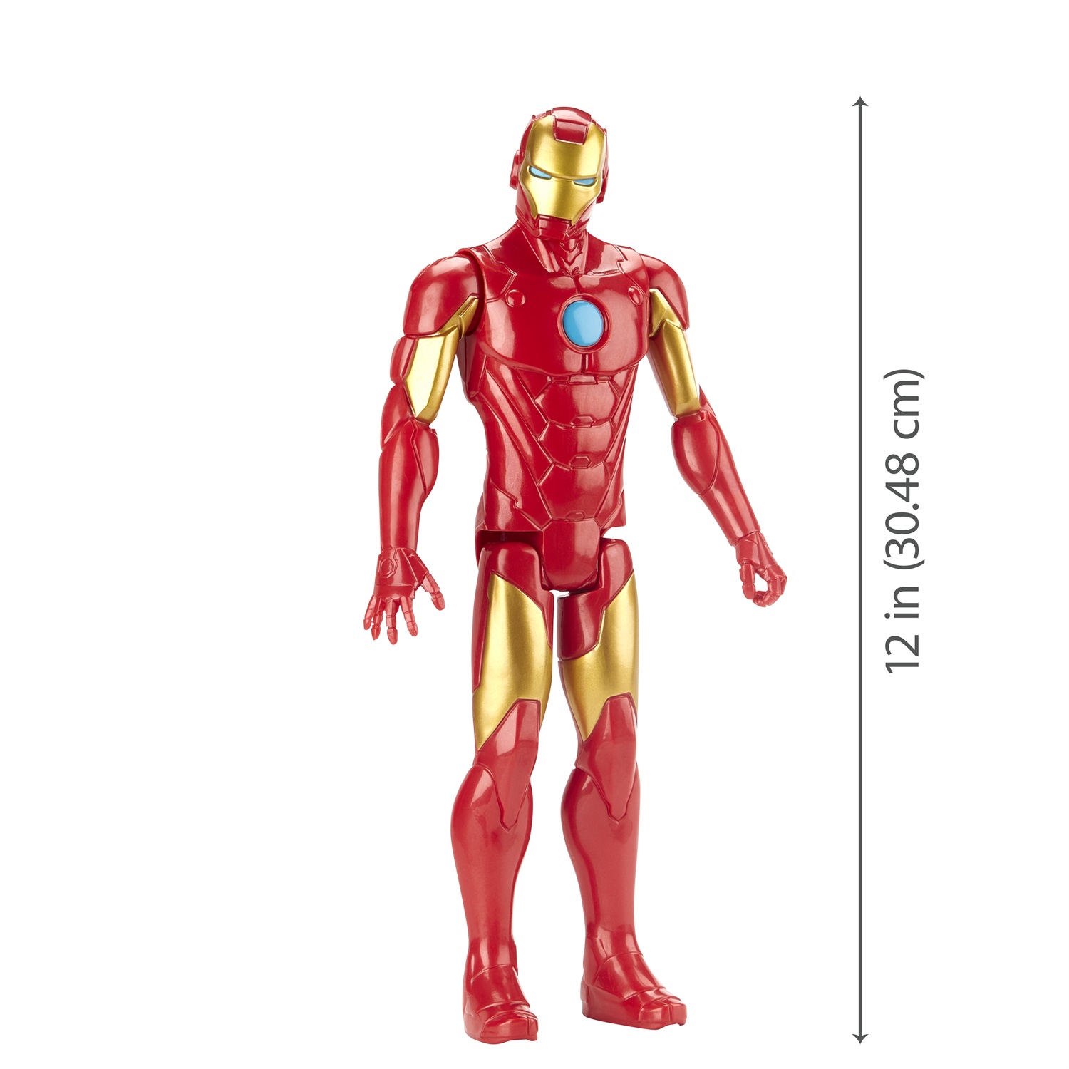 Hasbro Iron Man - Action Figure 30 cm della serie Avengers Titan Hero con Blaster Blast Gear