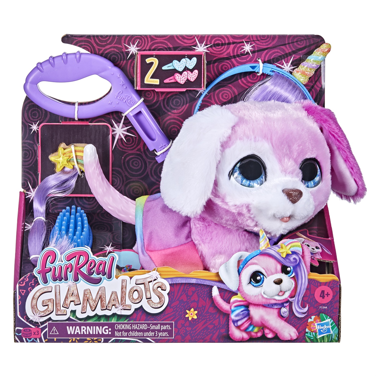 FurReal , Glamalots Cagnolino (Peluche Cagnolino interattivo per bambini da 4 anni in su, con accessori)