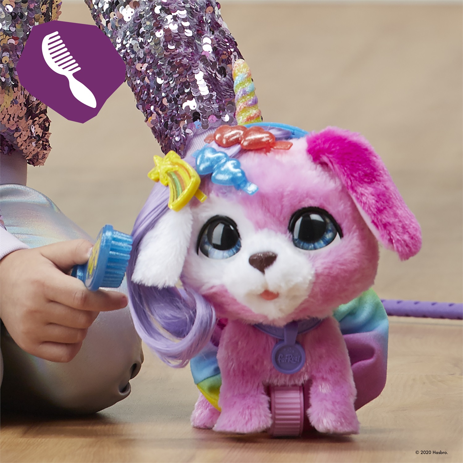 FurReal , Glamalots Cagnolino (Peluche Cagnolino interattivo per bambini da 4 anni in su, con accessori)