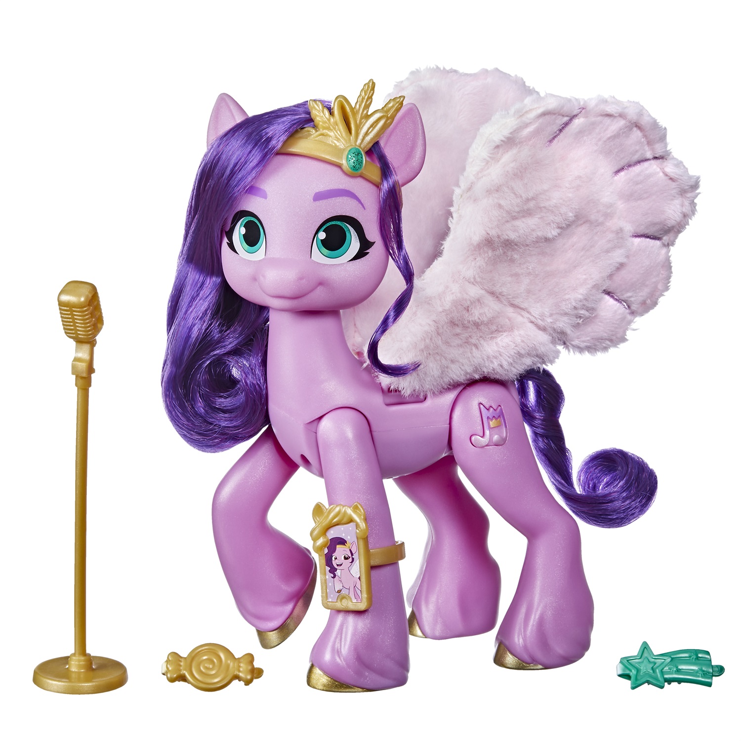 Hasbro My Little Pony Princess Petals - Pony Rosa da 15 cm che Riproduce Musica, Ispirato al Film 'Una Nuova Generazione', per Bambini dai 5 Anni in su