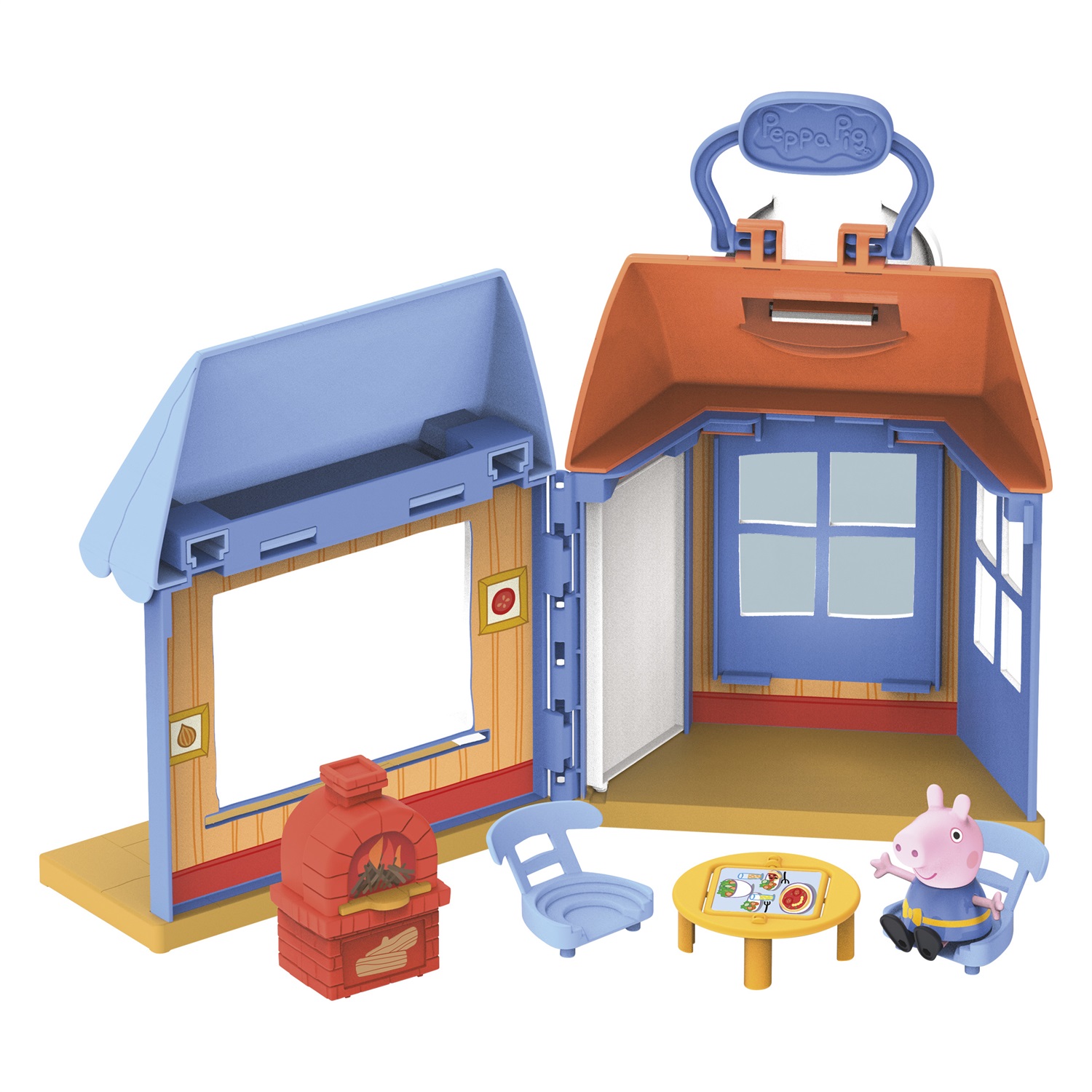 Peppa Pig Peppa's Pizza Place Playset - Include Figura di Peppa e 4 Accessori, Giocattolo Prescolare, Multicolore
