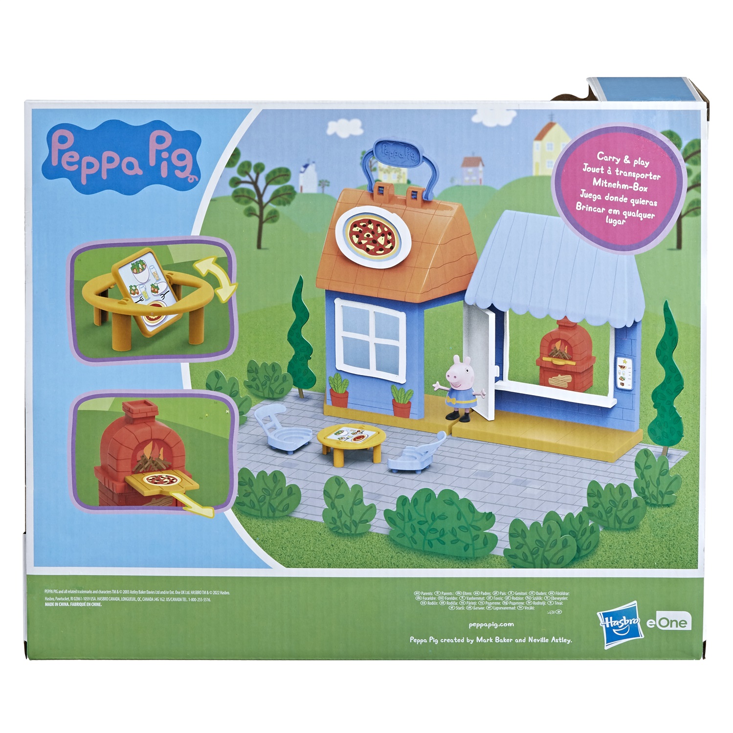 Peppa Pig Peppa's Pizza Place Playset - Include Figura di Peppa e 4 Accessori, Giocattolo Prescolare, Multicolore