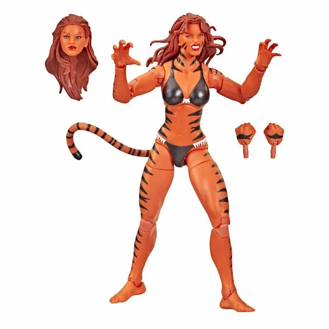 Hasbro Marvel Legends Series - Tigra, Action Figure 15 cm con 3 Accessori, per Bambini dai 4 Anni in su, Multicolore