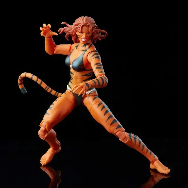 Hasbro Marvel Legends Series - Tigra, Action Figure 15 cm con 3 Accessori, per Bambini dai 4 Anni in su, Multicolore