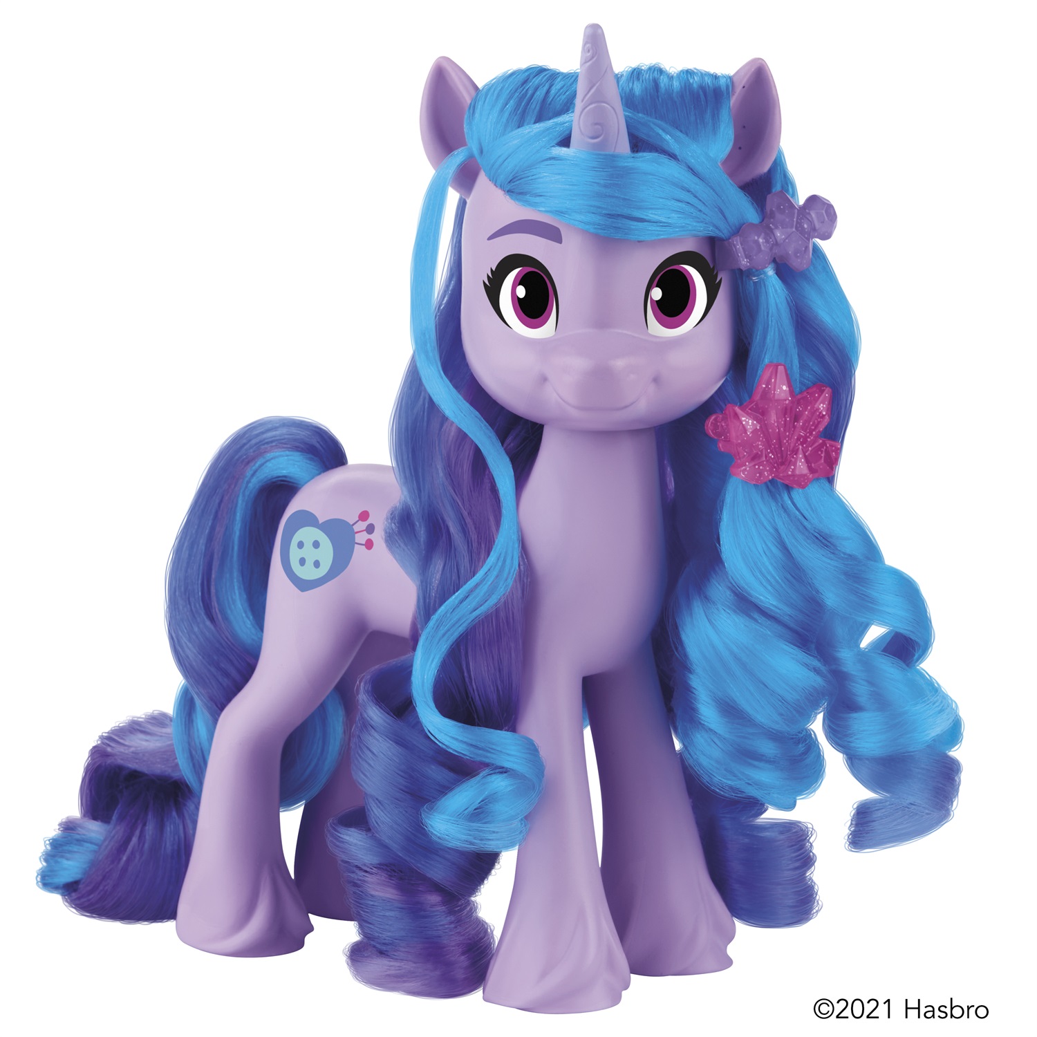 HASBRO My Little Pony Izzy Moonbow - Unicorno Viola con 17 Accessori per Capelli