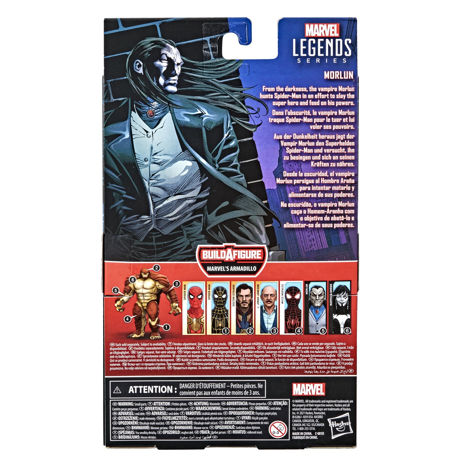 Hasbro Marvel Legends Series - Morlun, Action Figure da Collezione 15 cm con 4 Accessori e 2 Elementi Build-A-Figure
