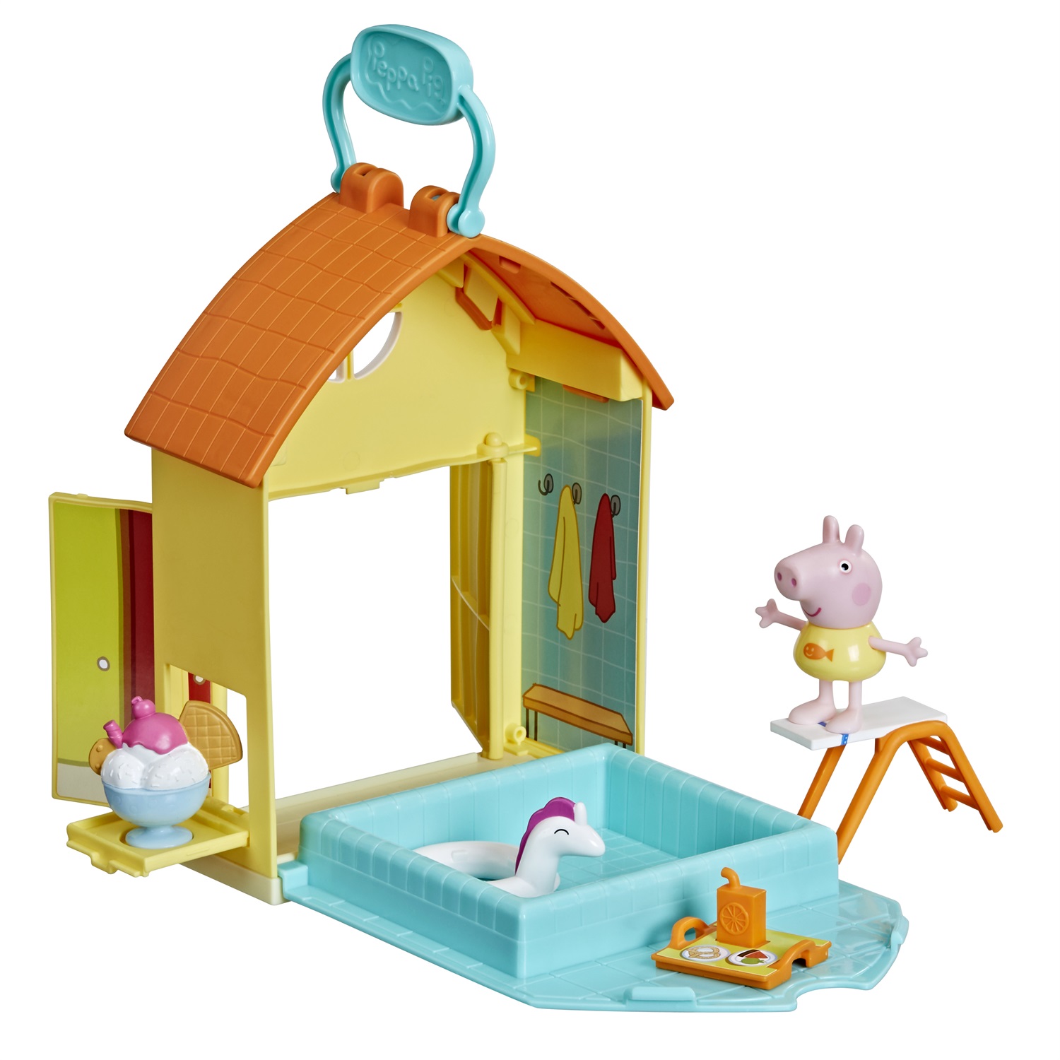 Peppa Pig Set da Gioco Piscina - Include 1 Figura e 4 Accessori, Adatto a Partire dai 3 Anni