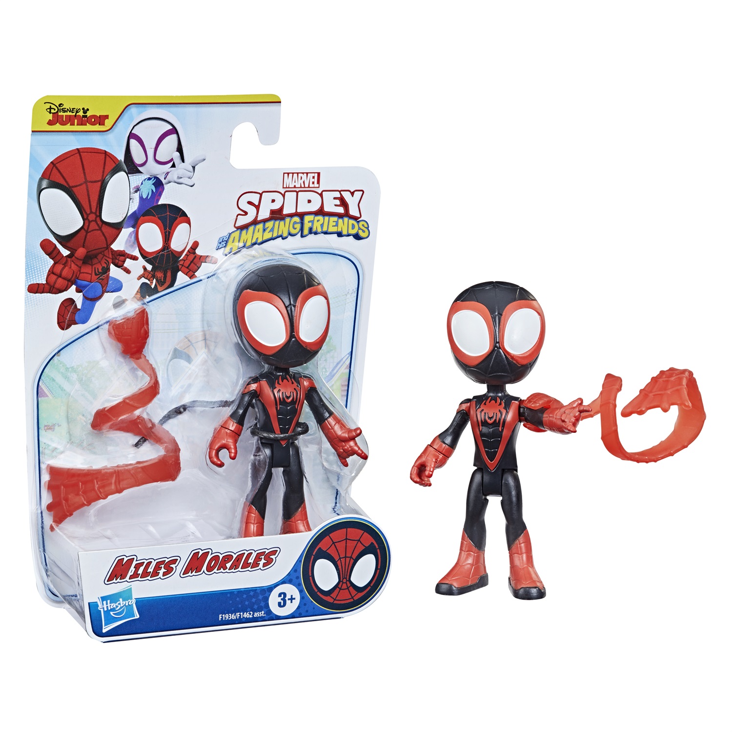 Hasbro Spidey e i Suoi Fantastici Amici - Miles Morales, Action Figure Giocattolo da 15 cm con 1 Accessorio, Multicolore, per Bambini dai 3 Anni in Su