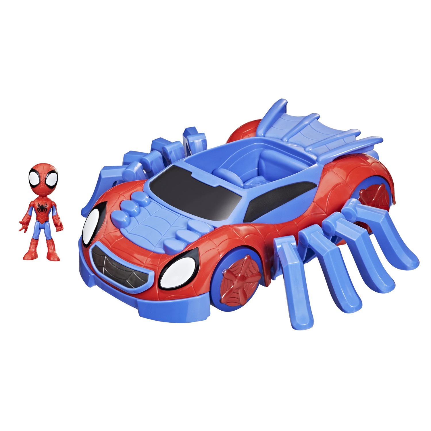 Hasbro Spidey e i Suoi Fantastici Amici - Ultimate Web-Crawler con Veicolo Spara Colpi e Personaggio da 10 cm, per Bambini dai 3 Anni in Su