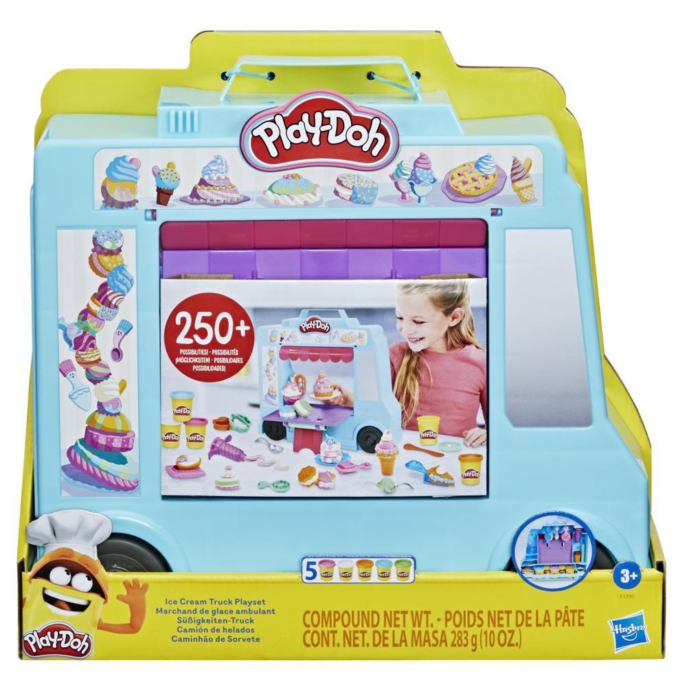 Hasbro Camioncino dei Gelati Play-Doh con oltre 250 combinazioni e 20 strumenti di modellazione
