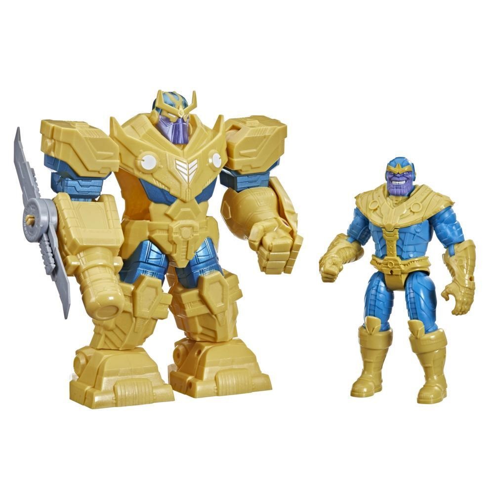 Hasbro Avengers Mech Strike Action Figure 9-inch Thanos con Armatura Infinity Mech Suit e Arma Lama per Bambini dai 4 Anni in Su