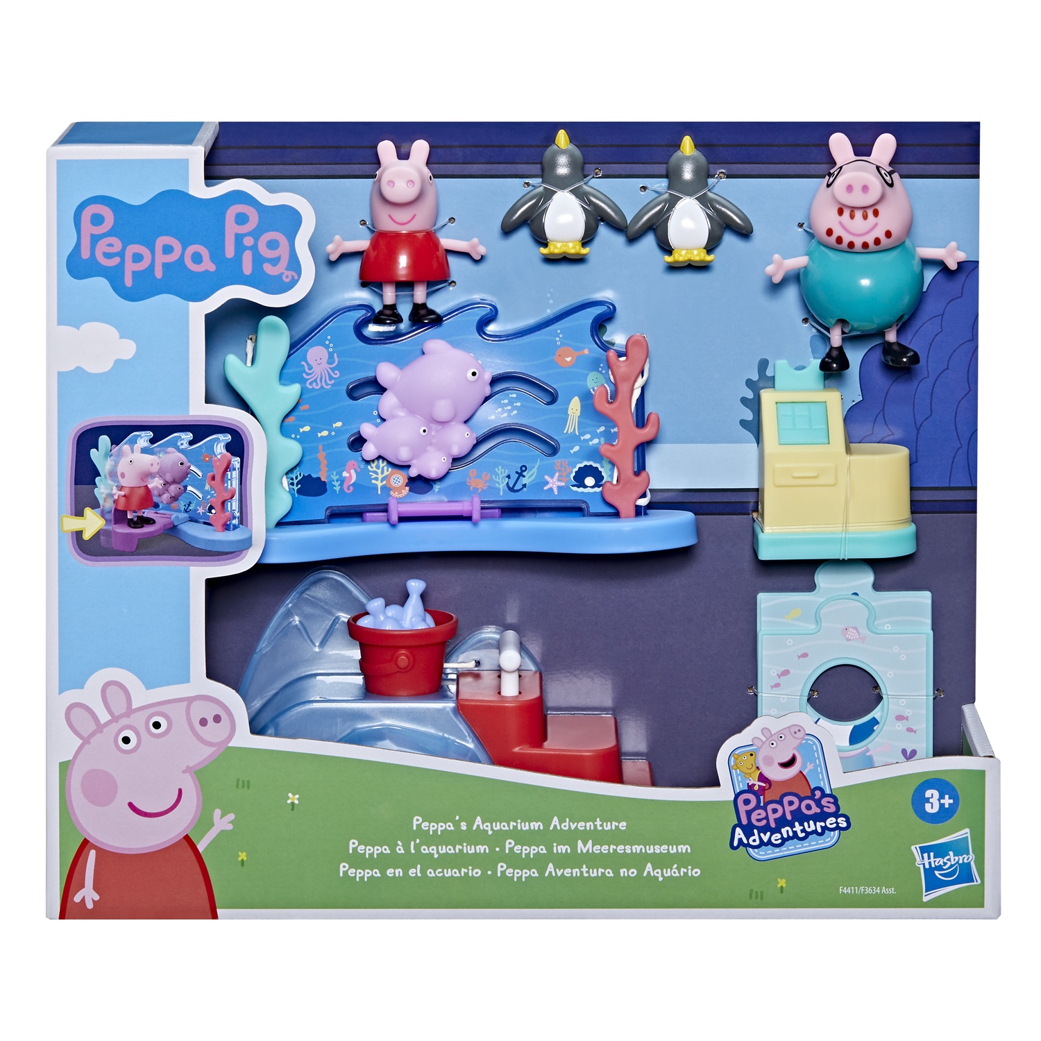 Hasbro Peppa Pig all'acquario - Playset Giocattolo con 4 Action Figure e 8 Accessori, dai 3 Anni in su