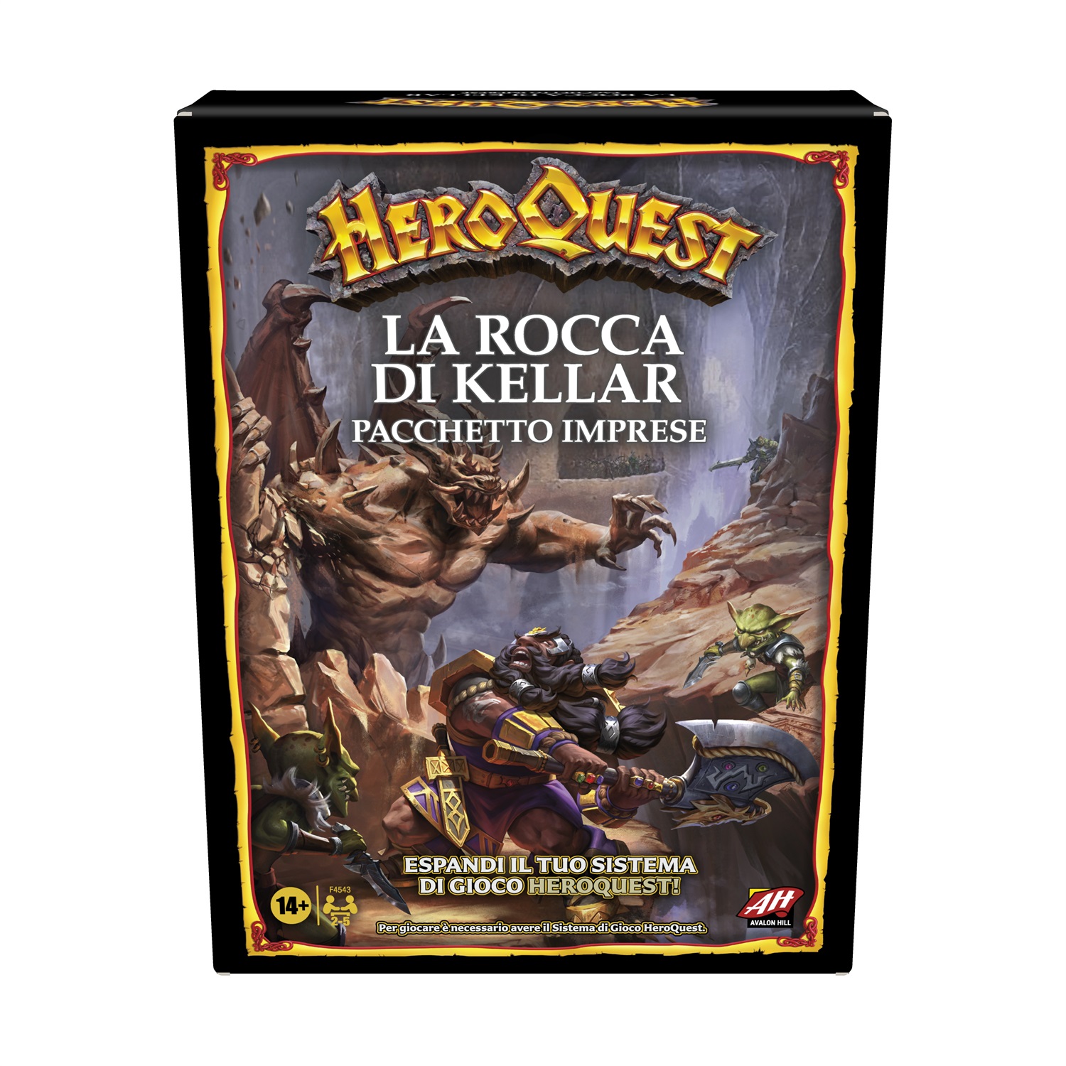 Avalon Hill HeroQuest La Rocca di Kellar - Pack delle Imprese, Gioco di Avventura Fantasy in Stile Dungeon Crawler, per 2-5 Giocatori, Età 14 , Richiede Sistema di Gioco Base HeroQuest