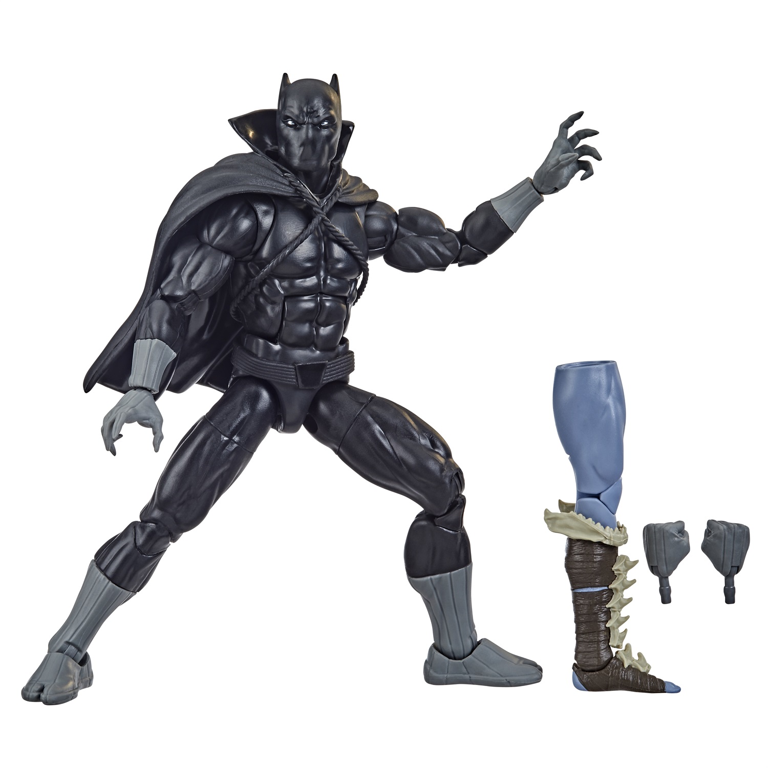 Marvel Hasbro Legends Series Black Panther - Action Figure da 15 cm con 2 Accessori e Parte Build-a-Figure