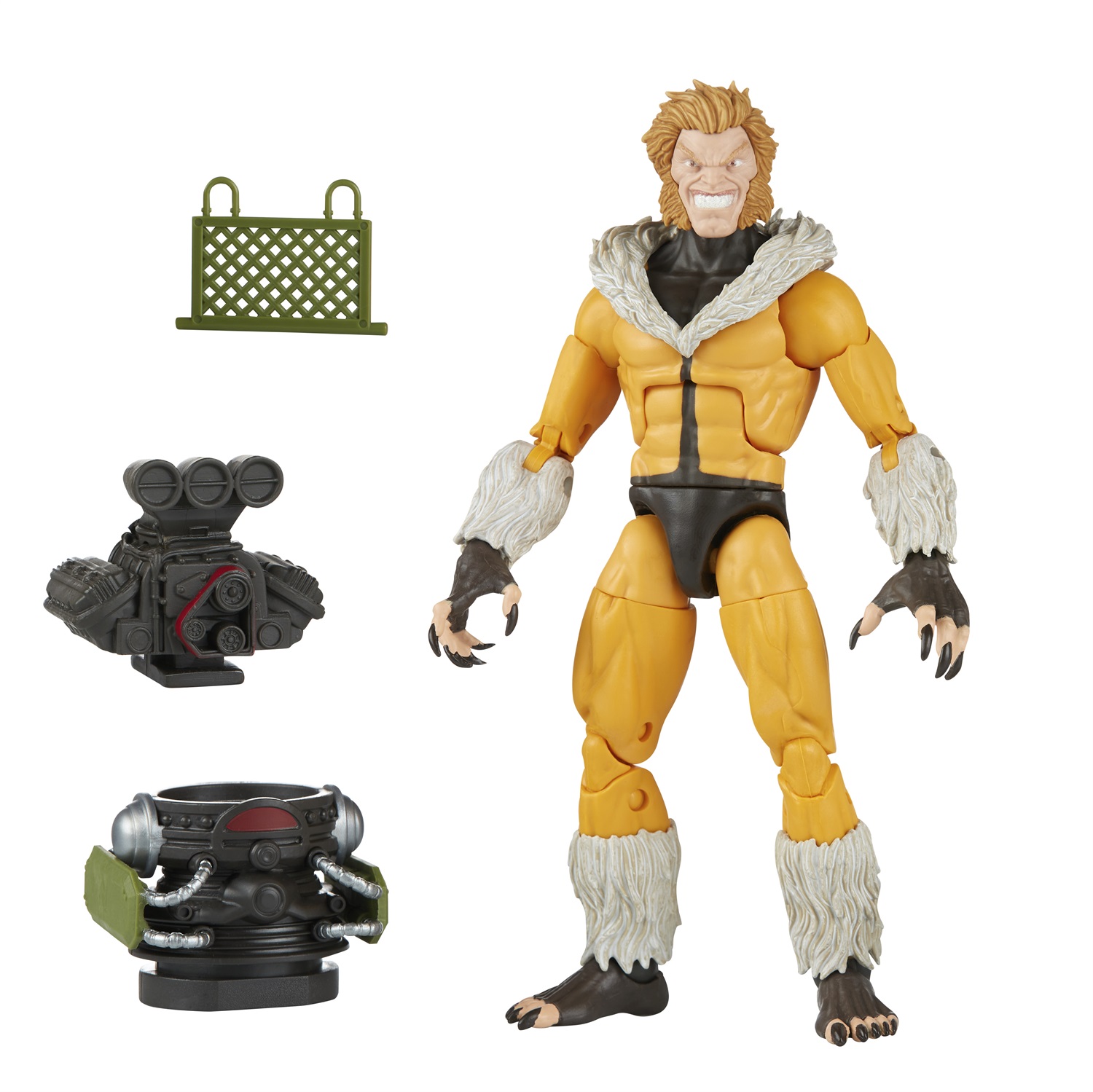 Hasbro Marvel Legends Series X-Men Sabretooth Action Figure 15 cm con 3 Accessori Build-A-Figure Multicolore