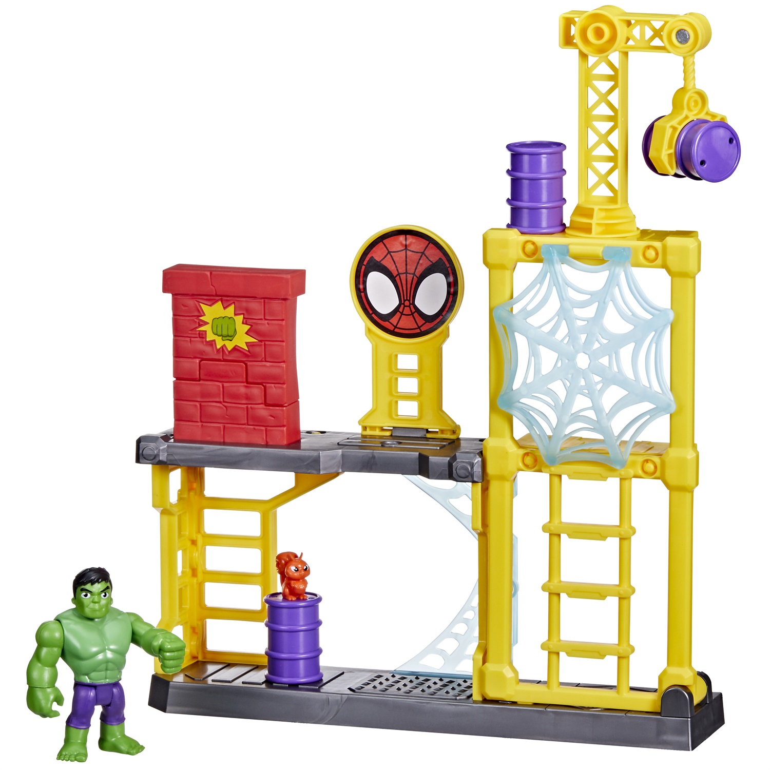 Hasbro Spidey e i Suoi Fantastici Amici Playset Hulk Spaccatutto - Giocattolo Colorato per Bambini dai 3 Anni in Su