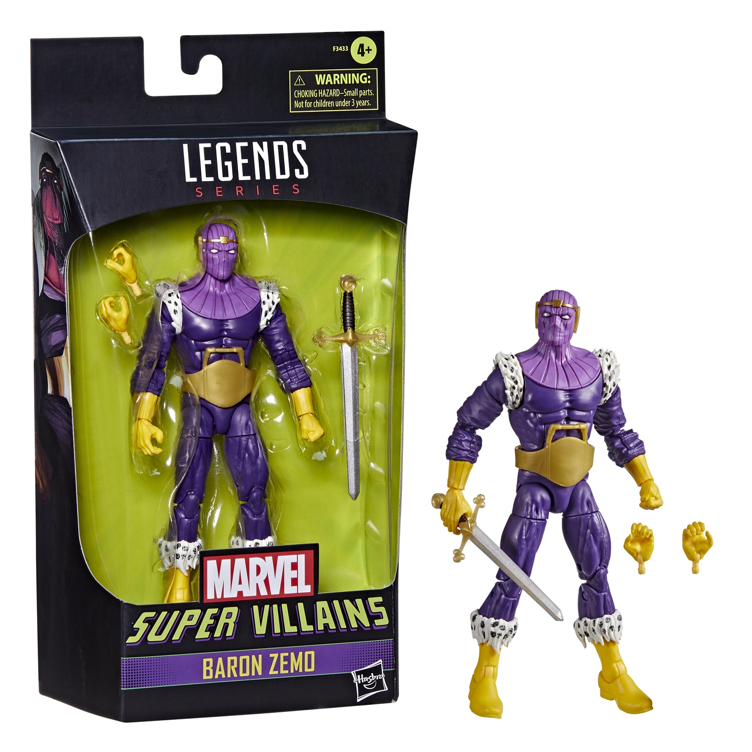 Hasbro Marvel Legends Baron Zemo - Statuetta da collezione 15 cm con 3 accessori