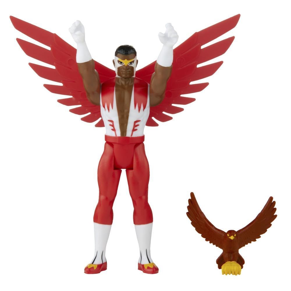 Hasbro Marvel Legends Retro Falcon - Action Figure da 9,5 cm in Confezione Vintage