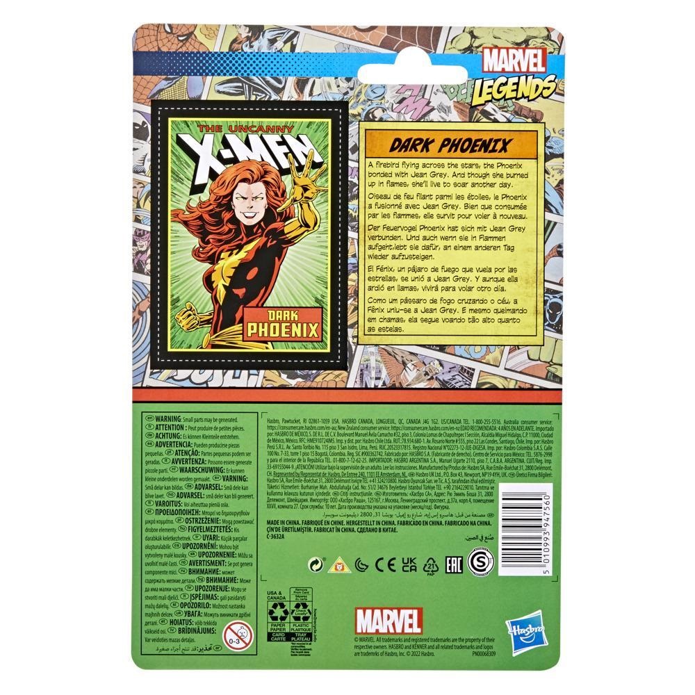 Hasbro Marvel Legends Retro - Action Figure Fenice Nera da 9,5 cm - Retro 375 Collection - Confezione Vintage