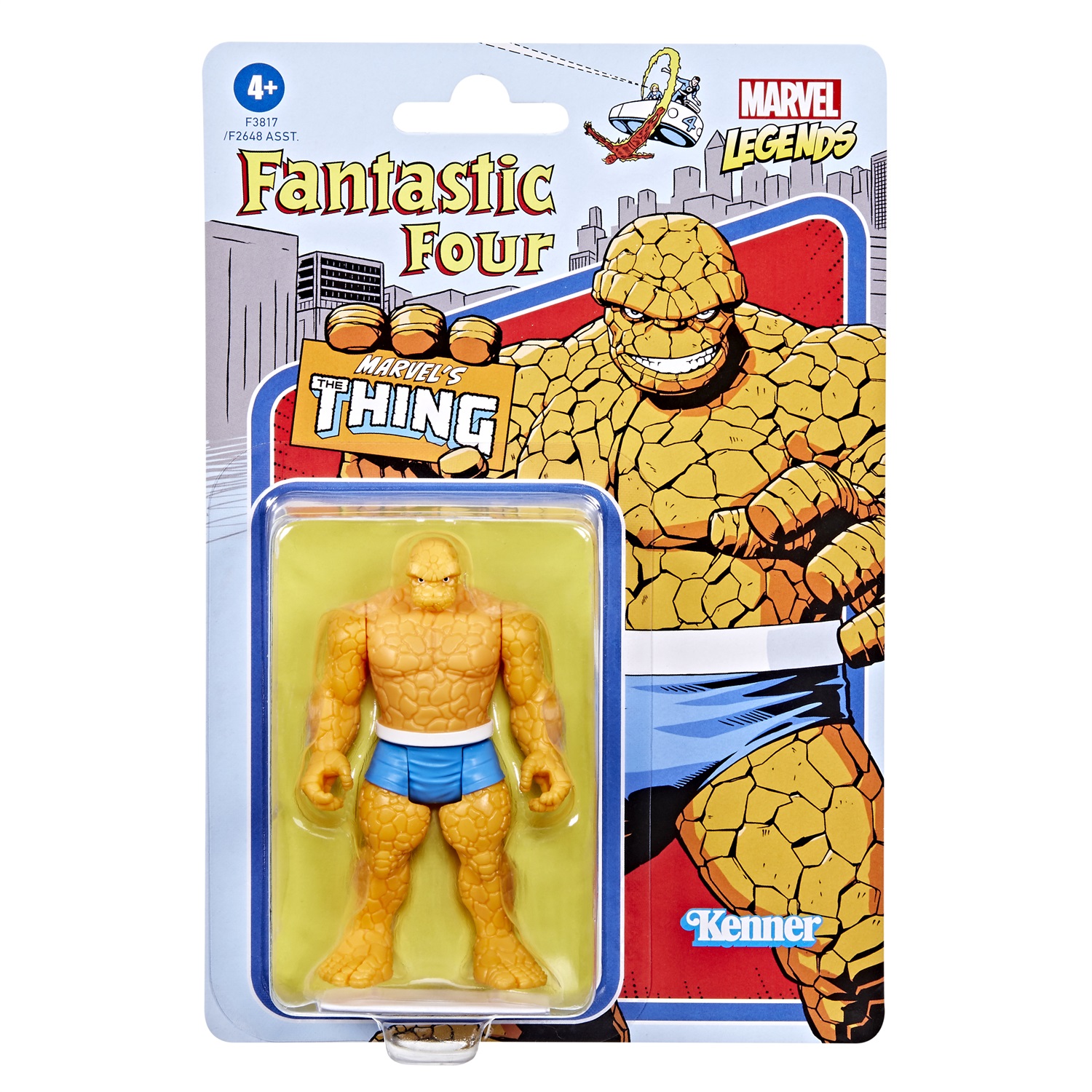 Marvel Hasbro Legends Series Action Figure La Cosa Retro 375 Collection 9,5 cm Multicolore Confezione Vintage
