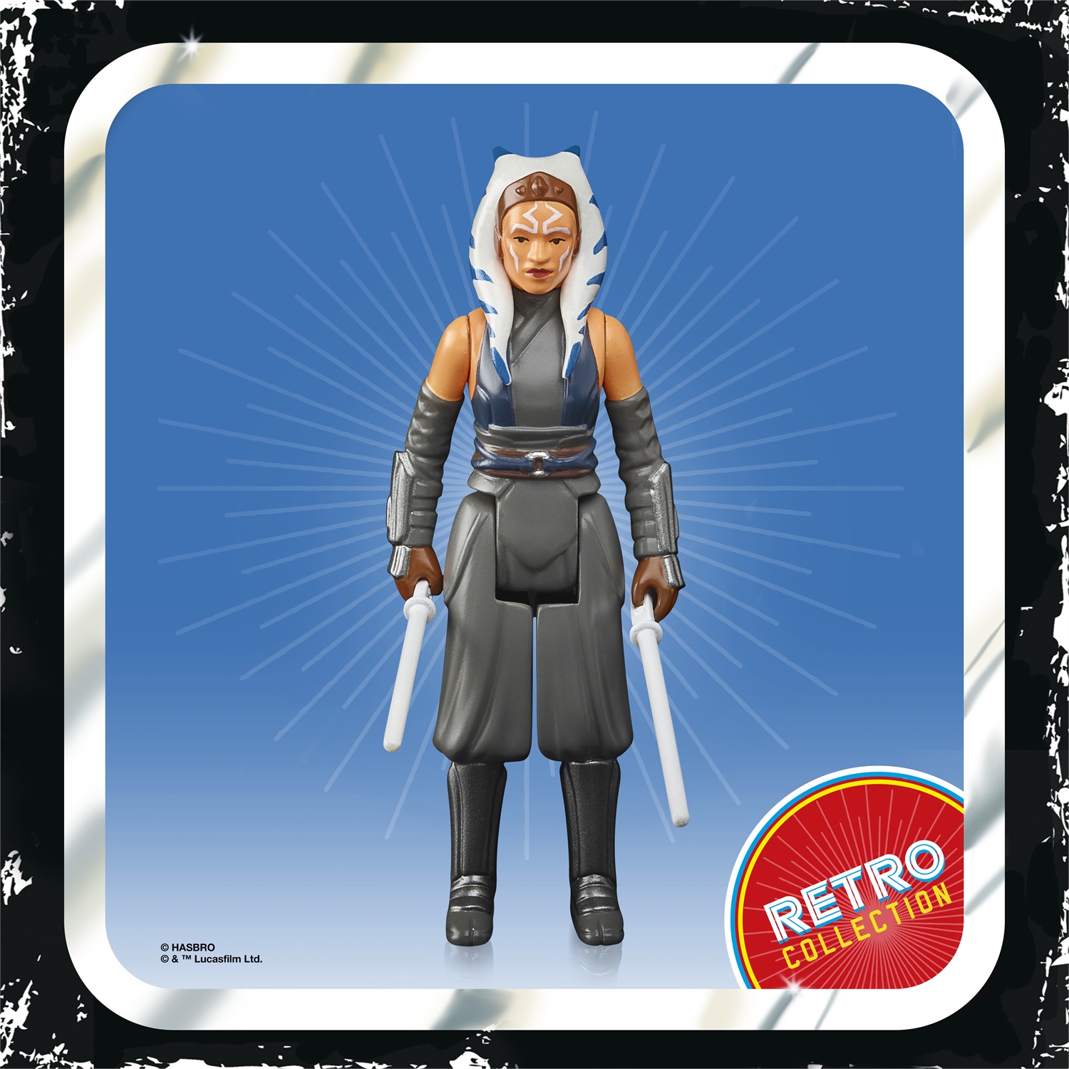 Hasbro F4459 Retro Collection Ahsoka Tano Action Figure 9.5 cm - The Mandalorian, Collezionabile per Bambini dai 4 Anni in Su, Multicolore