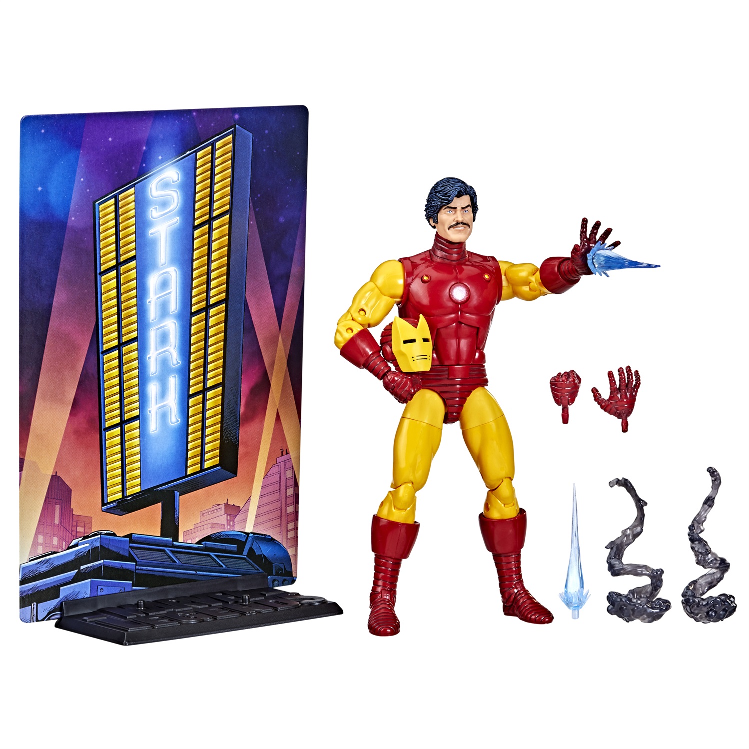 Marvel Hasbro Legends Series 20th Anniversary Iron Man Action Figure - 15 cm, 9 accessori, Multicolore