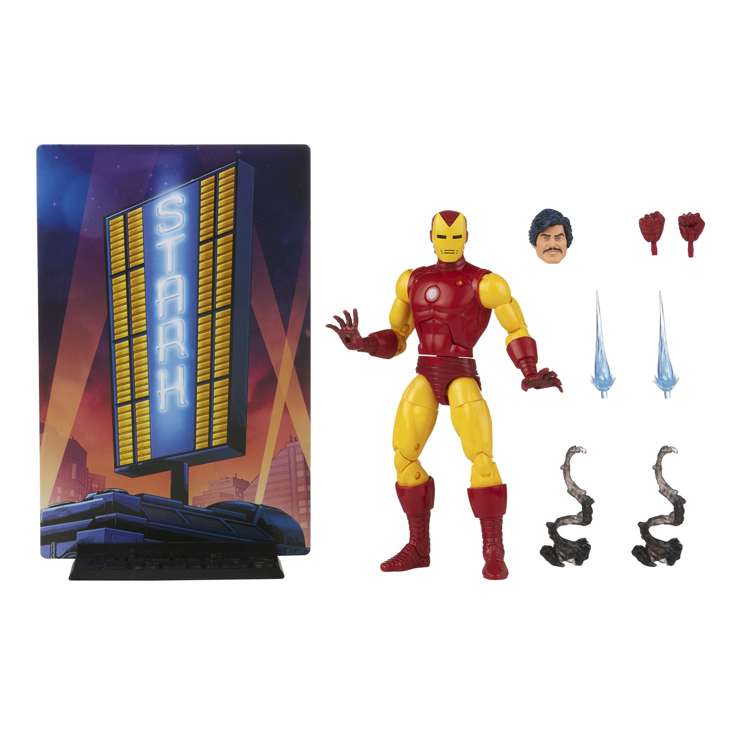Marvel Hasbro Legends Series 20th Anniversary Iron Man Action Figure - 15 cm, 9 accessori, Multicolore