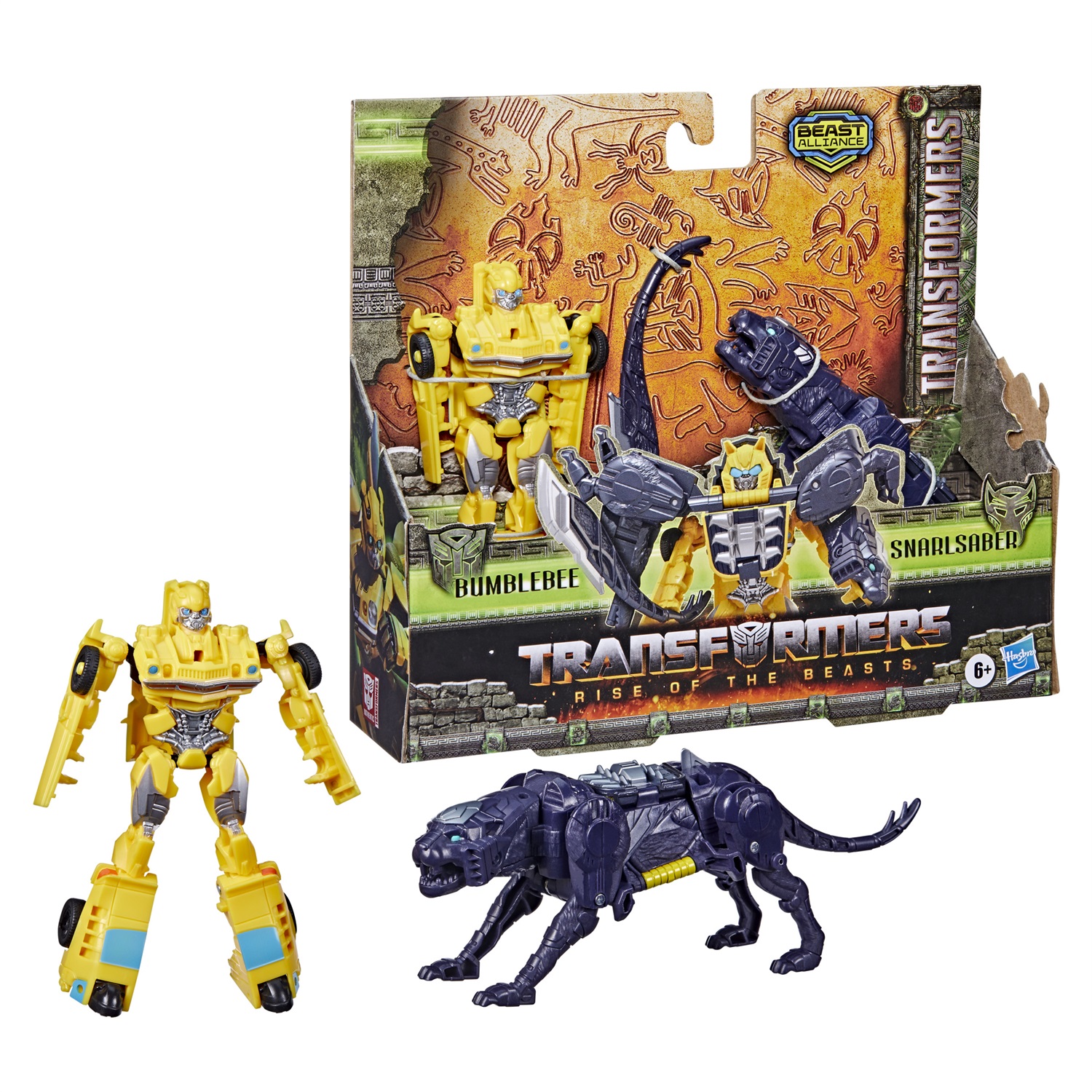Hasbro Transformers: Il Risveglio, Beast Alliance, Beast Combiner - Confezione da 2 Action Figure Bumblebee e Snarlsaber da 12,5 cm, dai 6 anni in su