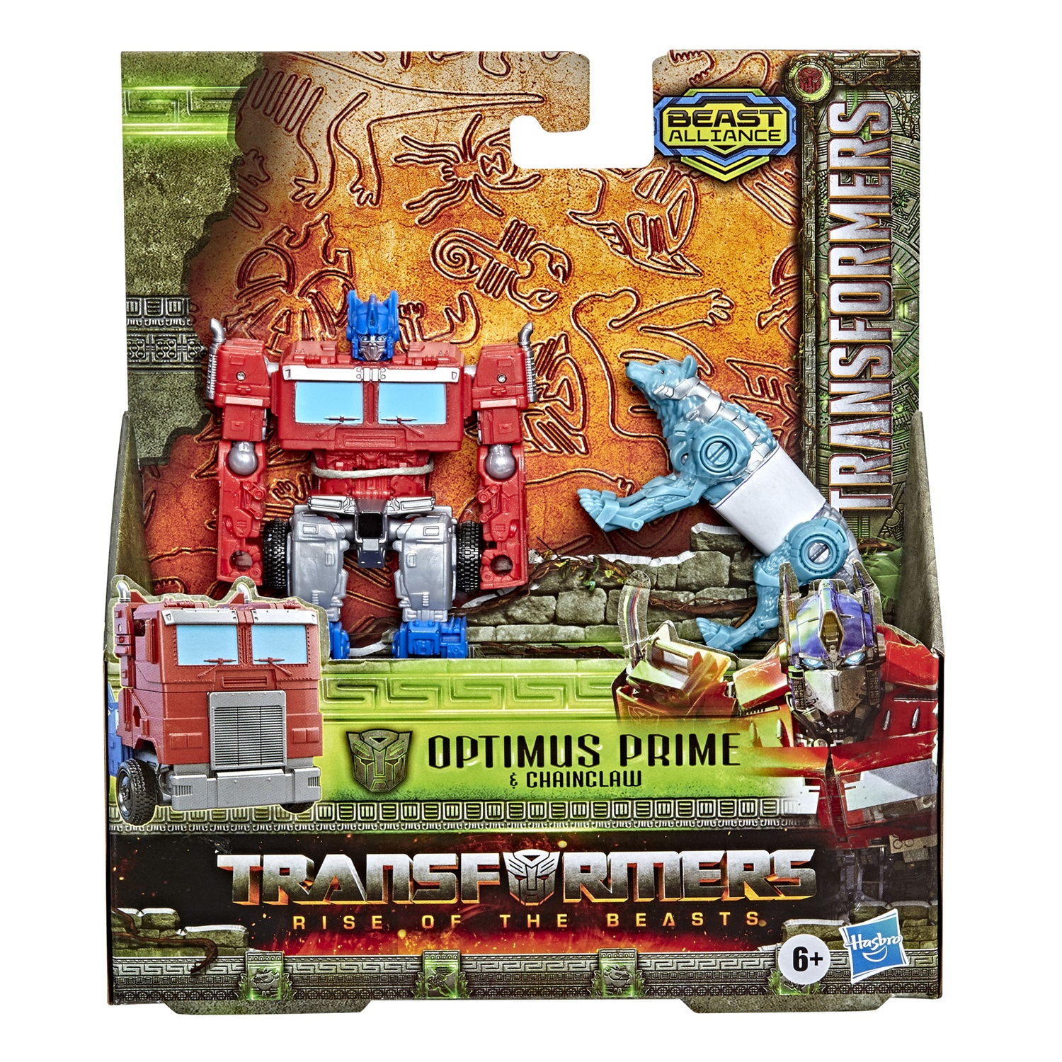 Hasbro Transformers: Il Risveglio, Beast Alliance, Beast Weaponizers - Confezione da 2 con Giocattolo Optimus Prime e Chainclaw, dai 6 Anni in su, Scala 12,5 cm