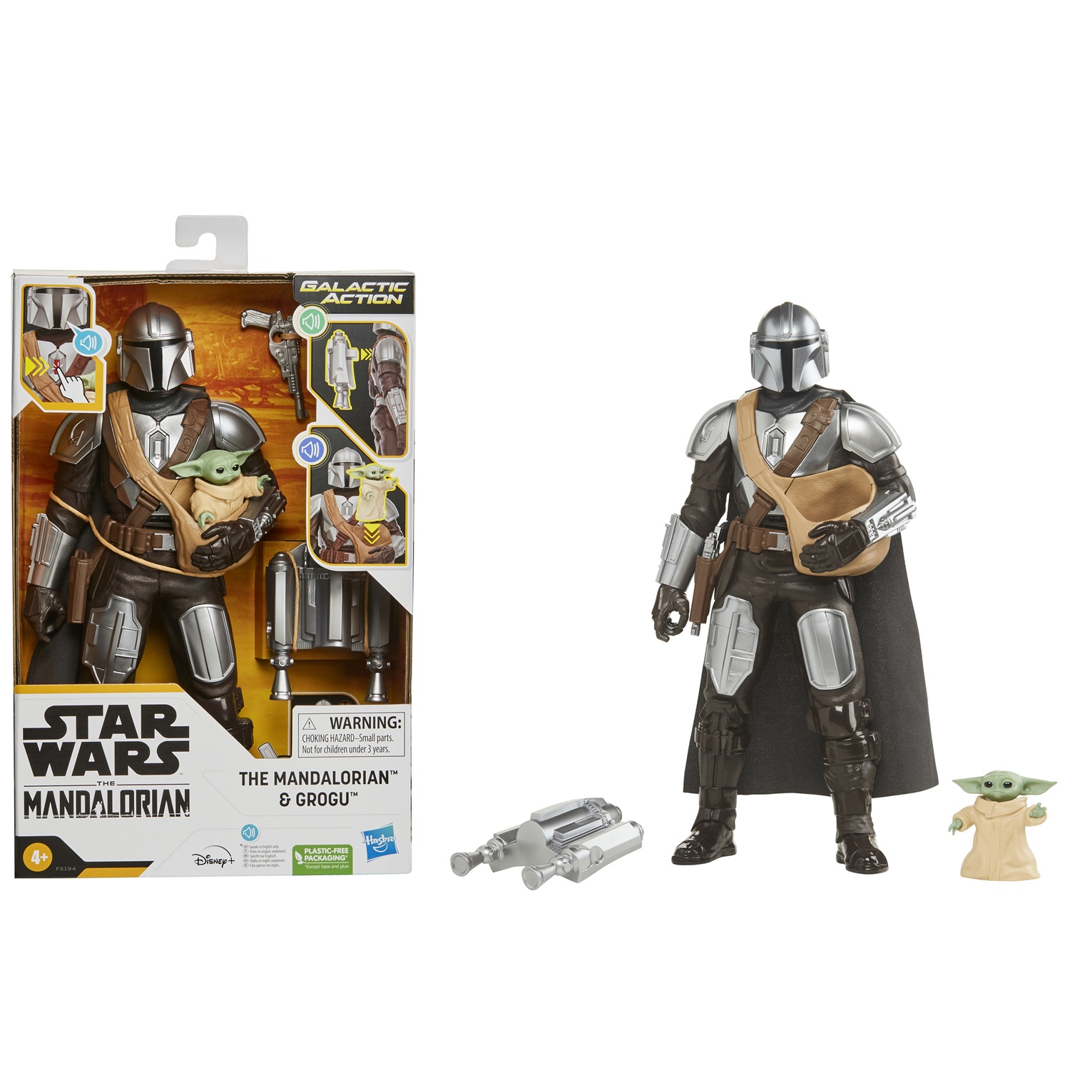 Hasbro Star Wars The Mandalorian & Grogu - Action Figure Elettroniche Interattive da 30 cm per Bambini dai 4 Anni in Su