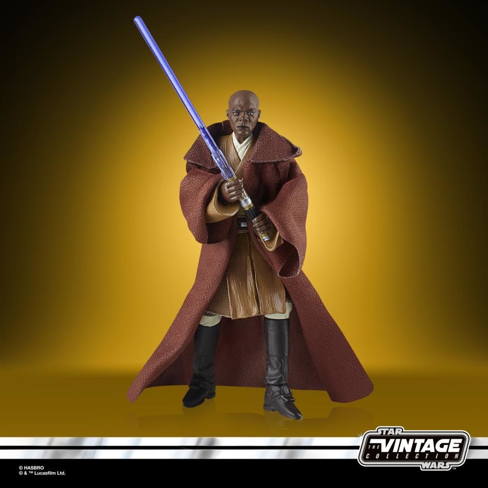 Hasbro The Vintage Collection Mace Windu Toy VC35 - Action Figure 3.75-inch di Attack of The Clones per bambini dai 4 anni in su, Multicolore