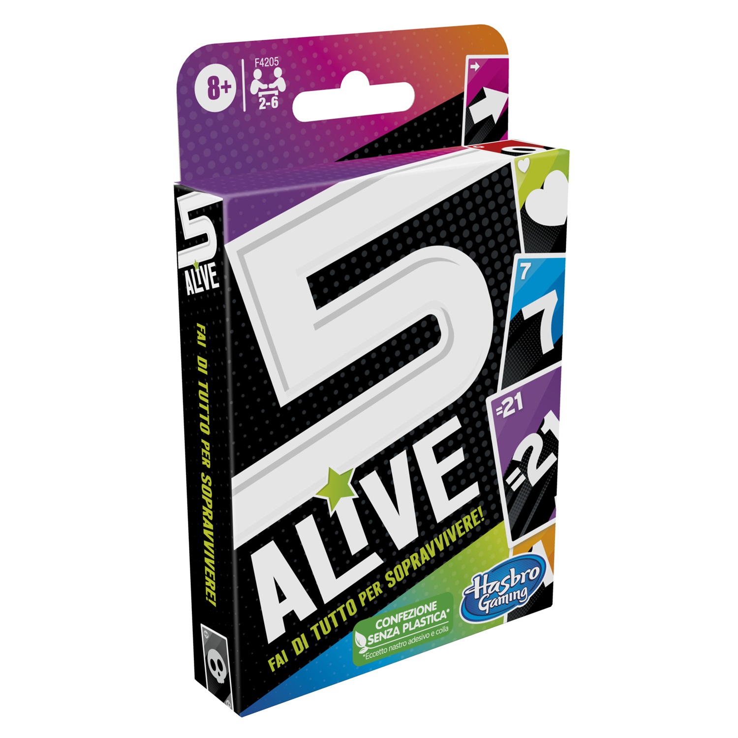 Hasbro Gaming 5 Alive - Gioco di Carte Veloce per Famiglie, Divertente e Impegnativo, dai 8 Anni in Su, per 2-6 Giocatori