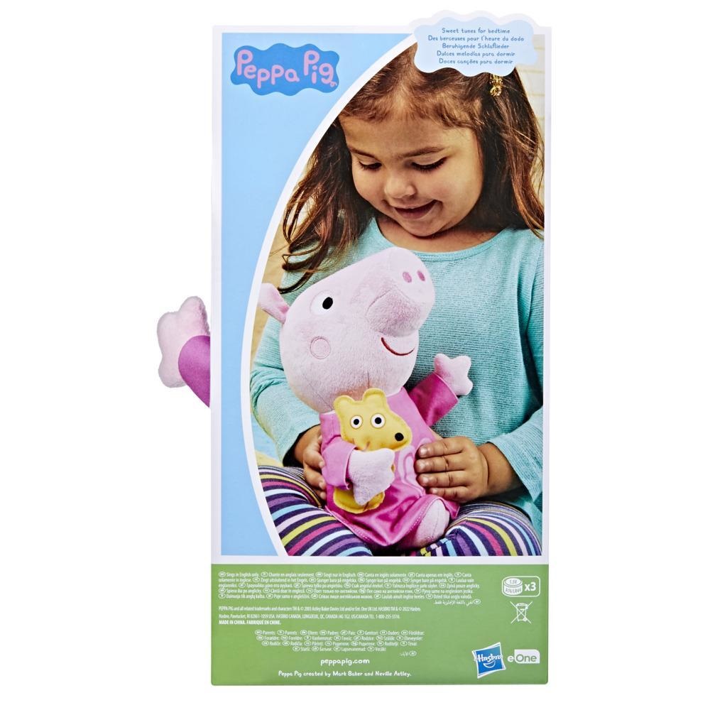 HASBRO Peppa Pig Bedtime Lullabies Peluche Musicale con Orsetto - 3 Canzoni e 3 Frasi per Sogni Dolci