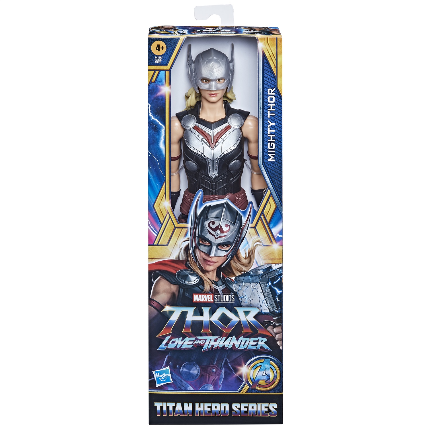Hasbro Avengers Titan Hero Series Mighty Thor Toy - 30 cm, Thor: Love and Thunder Figure per Bambini dai 4 Anni in Su