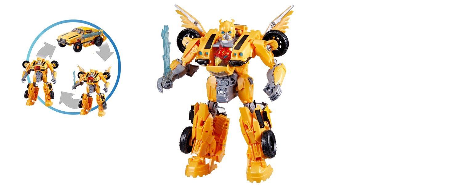 Hasbro Transformers Bumblebee Beast Mode - Action Figure Convertibile 25 cm con Luci e Suoni, Ispirata al Film Risveglio, per Bambini 6 Anni