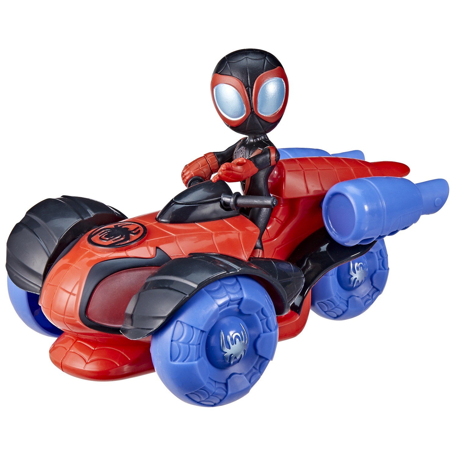 Hasbro Marvel Spidey e i Suoi Fantastici Amici - Veicolo Techno-Racer con Tecnologia Glow Tech, Giocattolo per Età Prescolare con Luci e Suoni, dai 3 Anni in Su