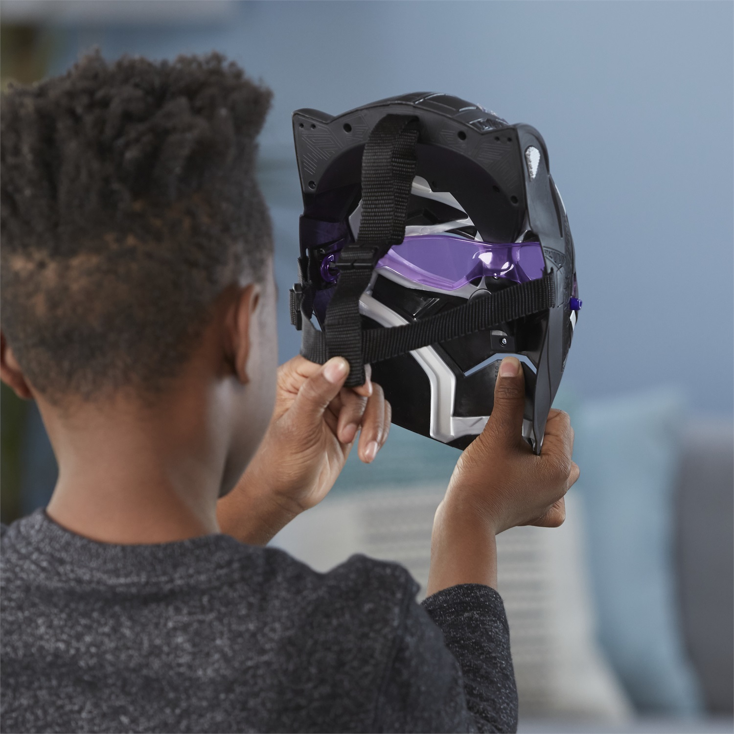Hasbro Marvel Studios: Maschera Vibranium con Effetti Speciali di Black Panther per Bambini (5 )